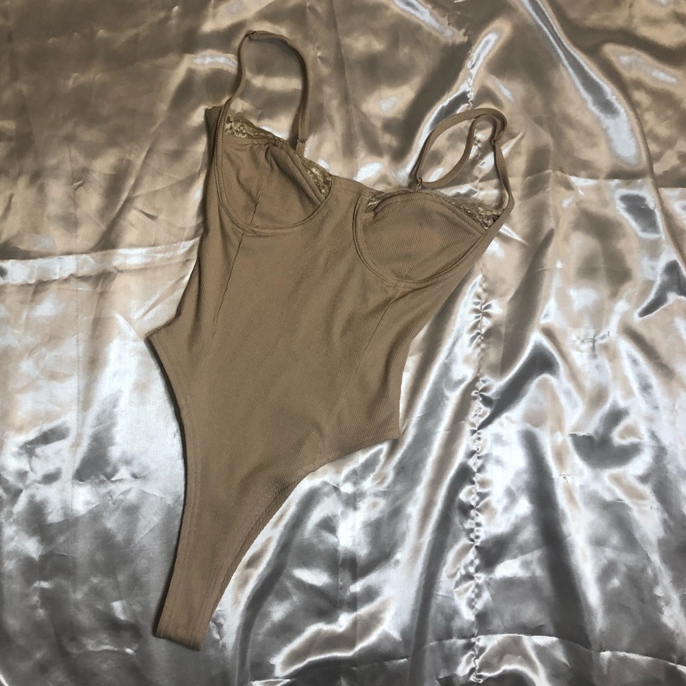 Spaghetti Strap Nude Corset Style Bodysuit | JLUXLABEL